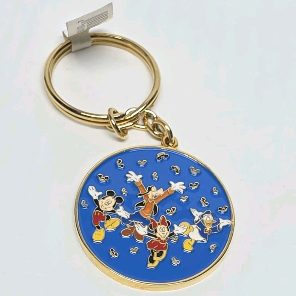 Walt Disney World Keychain EARS TO YOU 2002 Mickey Minnie Mouse Pluto Donald NEW